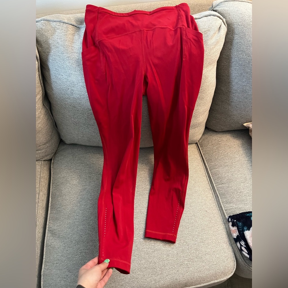 Red Lululemon Leggings